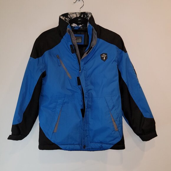 Boy's Protection System Ski-Snowboarding Jacket, Blue/Black, EUC Boys Size 10-12